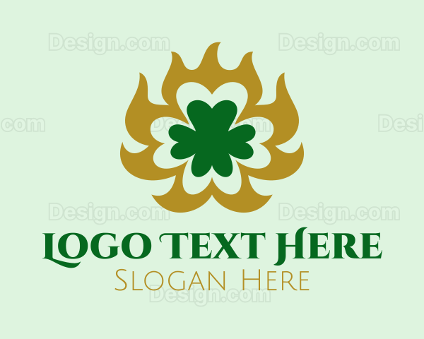 Elegant Clover Shamrock Logo