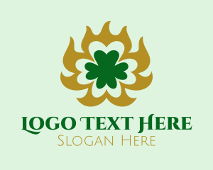 Elegant Clover Shamrock  logo