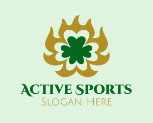 Elegant Clover Shamrock  logo