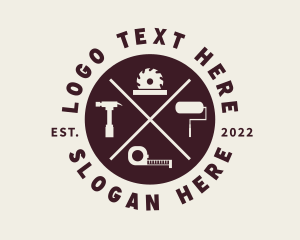 Hipster Carpenter Tools logo