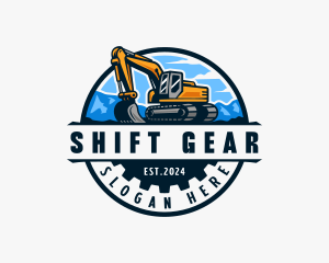 Gear Excavator Builder logo design