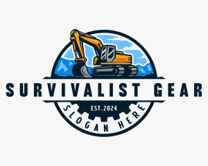 Gear Excavator Builder logo design