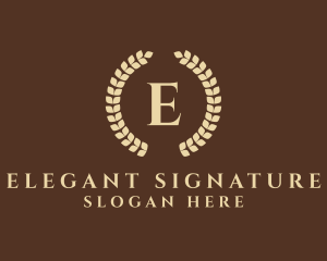 Elegant Laurel Wreath logo design