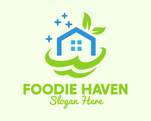 Fresh Clean Eco House logo design