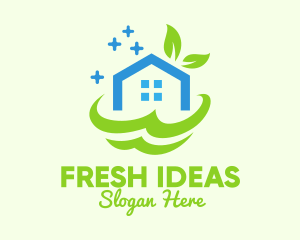 Fresh Clean Eco House logo design