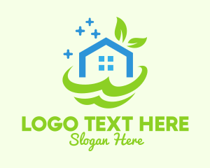 House - Fresh Clean Eco House logo design