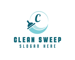 Squeegee Housekeeping Janitorial Cleaning   logo design