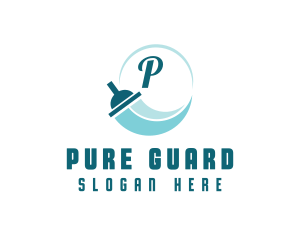 Squeegee Housekeeping Janitorial Cleaning   logo design