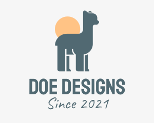 Little Llama Sunset logo design