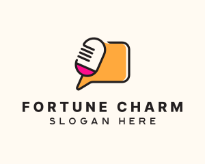 Podcast Chat Forum logo design