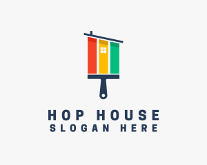 House Paint Brush logo design