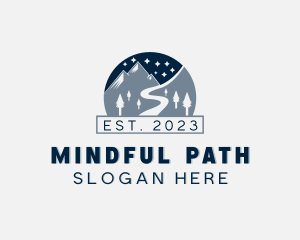 Pathway Road Mountain logo design