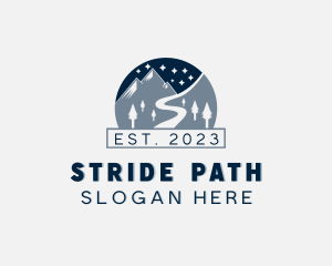 Pathway Road Mountain logo design