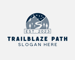 Pathway Road Mountain logo design