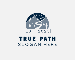 Pathway Road Mountain logo design