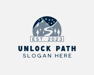 Pathway Road Mountain logo design