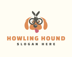 Grooming Scissors Pet Dog logo design