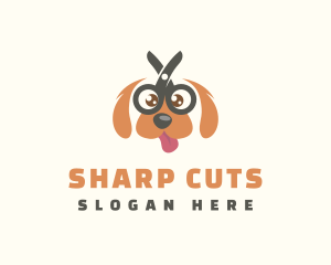 Grooming Scissors Pet Dog logo design