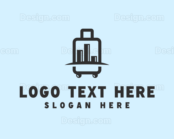 Bar Chart Suitcase Logo