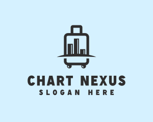 Bar Chart Suitcase logo