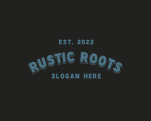 Masculine Rustic Construction logo design