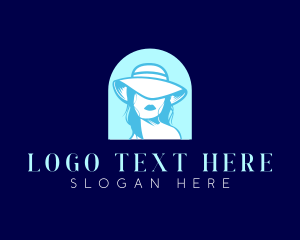 Woman Stylist Hat Logo