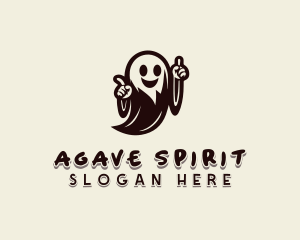 Creepy Halloween Ghost logo design