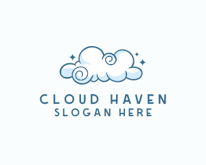 Cute Quirky Cloud logo design