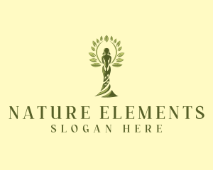 Woman Tree Nature logo design