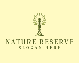 Woman Tree Nature logo design