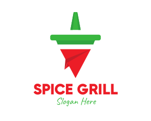 Geometric Chili Pepper  logo design