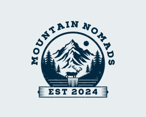 Mountain Camp Adventure logo design