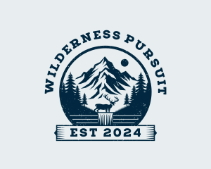 Mountain Camp Adventure logo design