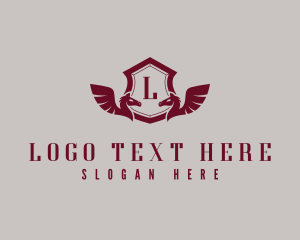 Pegasus Shield Business logo design