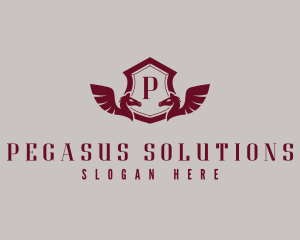 Pegasus Shield Business logo design