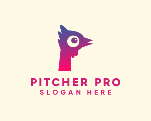 Letter P Rooster  logo design