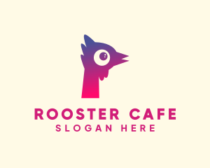 Letter P Rooster  logo