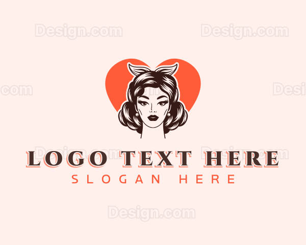 Pinup Beauty Woman Logo