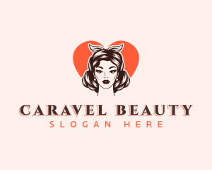 Pinup Beauty Woman logo design