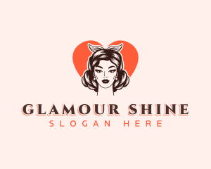 Pinup Beauty Woman logo design