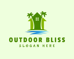 Palm Tree House logo design