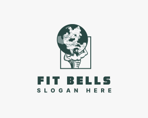 Atlas Muscular Fitness logo design