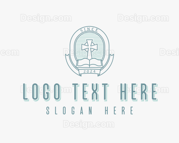 Biblical Religious Cross Logo