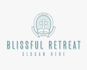 Biblical Religious Cross logo design