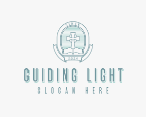 Biblical Religious Cross logo design