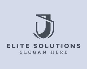 Secure Protection Shield Letter J logo