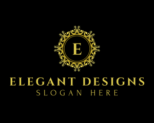 Luxe Crest Ornament logo design