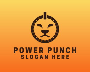 Power Button Lion logo design