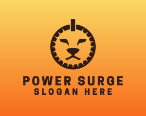 Power Button Lion logo design