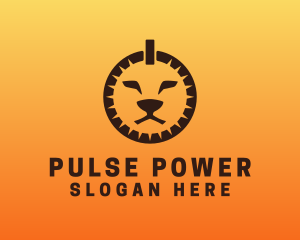 Power Button Lion logo design